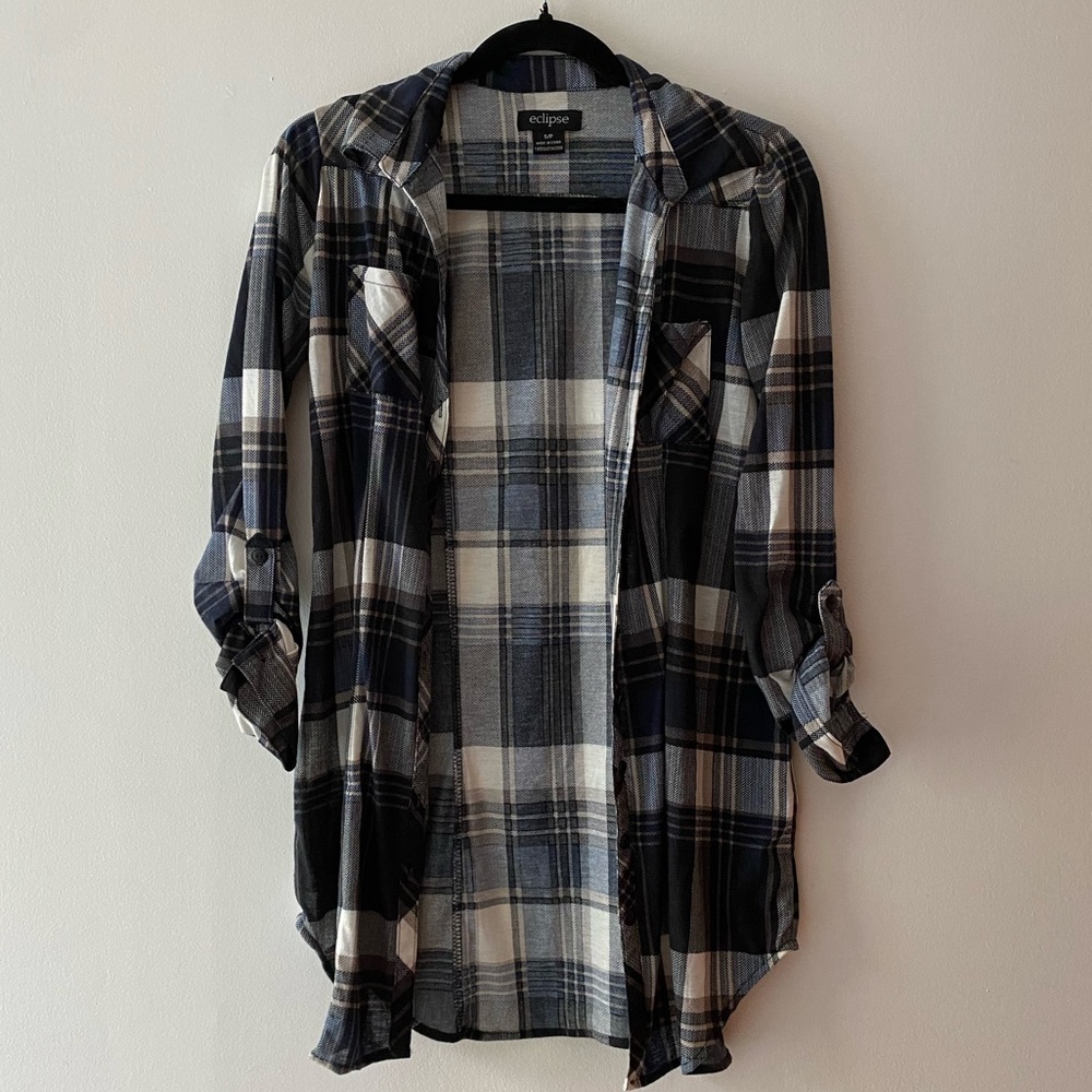 Eclipse plaid button down